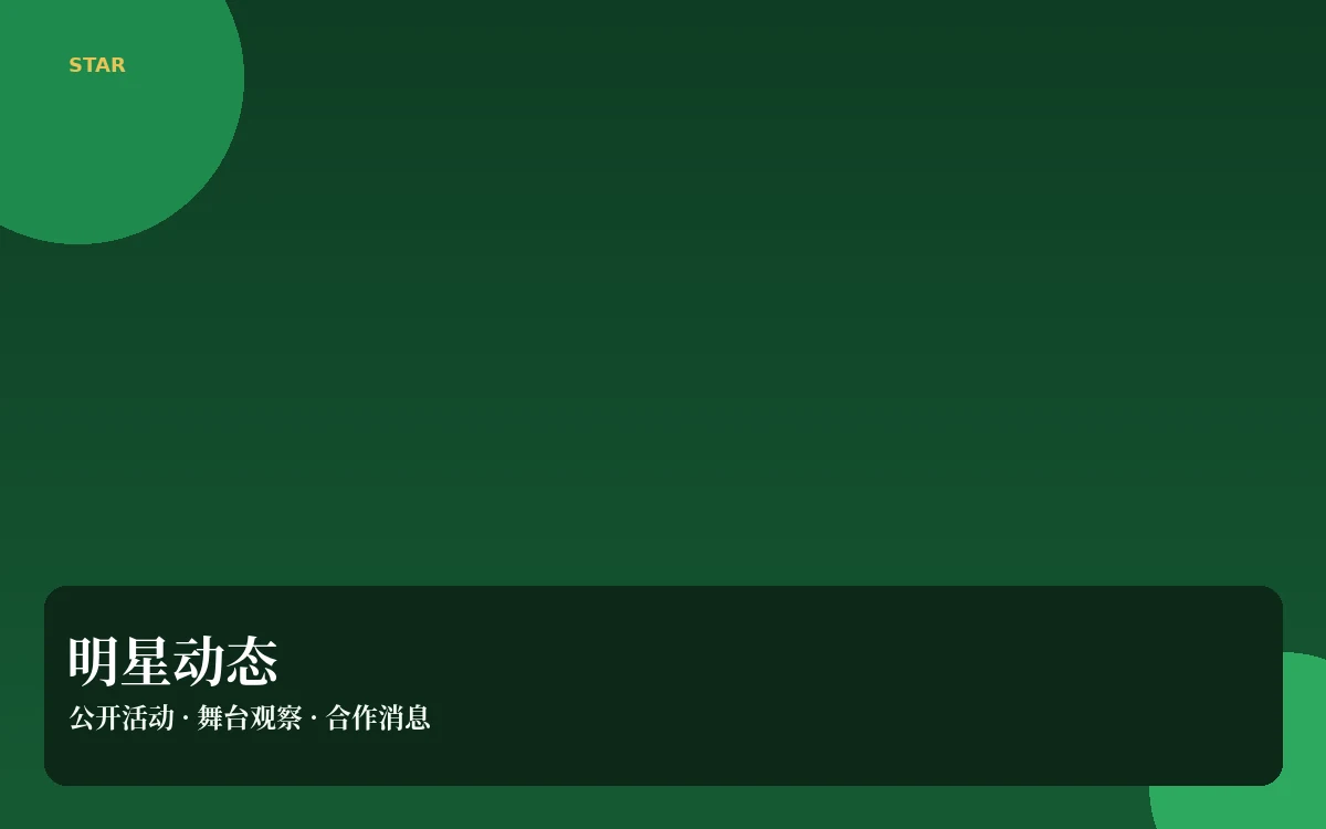明星动态栏目视觉